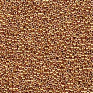 11/0  Duracoat Galvanized Yellow Gold Miyuki Seed Beads