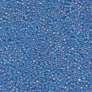 15/0 Miyuki Seed Beads Matte Light Blue AB