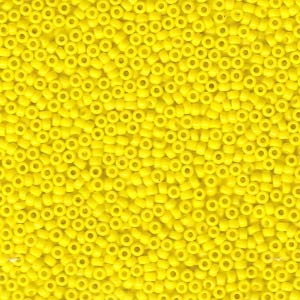 15/0 Miyuki Seed Beads Yellow Opaque