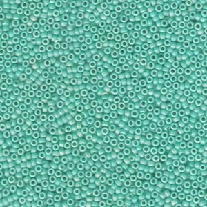 15/0 Miyuki Seed Beads Matte Op. Turquoise AB