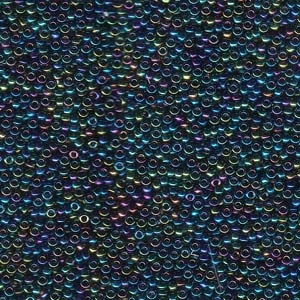 15/0 Miyuki Seed Beads Metallic Blue Iris