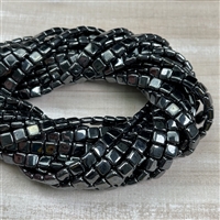 CzechMates Hematite Tile Bead 6mm