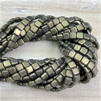 kelliesbeadboutique.com | Metallic Suede Gold CzechMates Tile Beads 6mm