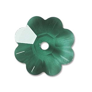 kelliesbeadboutique.com | Swarovski Crystal Margarita Flower -8mm Emerald Green