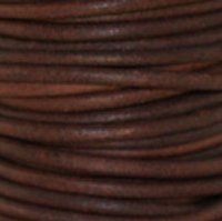 kelliesbeadboutique.com | Natural  Red Brown Round Leather Cording