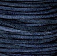 kelliesbeadboutique.com | Natural Blue Round Leather Cording