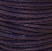 kelliesbeadboutique.com | Natural Violet Round Leather Cording