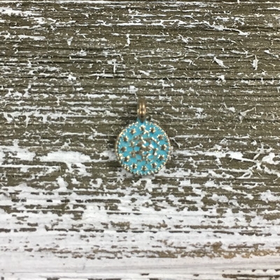 Mini Blue Patina Charm