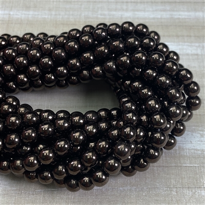 kelliesbeadboutique.com | 6mm Czech Rounds Chocolate Bronze