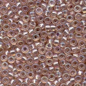 6/0 Miyuki Silverlined Light Blush AB Seed Beads