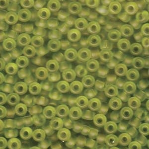 kelliesbeadboutique.com | 6/0 Miyuki Matte Transparent Chartreuse Seed Beads
