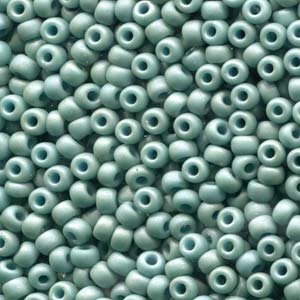 kelliesbeadboutique.com | 6/0 Miyuki Fancy Frosted Pale Seafoam Green Seed Beads