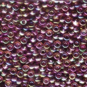 kelliesbeadboutique.com | 6/0 Trans Dark Smoky Amethyst AB Miyuki Seed Beads