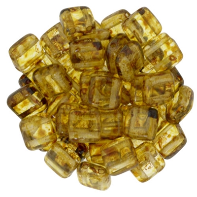 CzechMates Matte Crystal Picasso Tile Bead 6mm