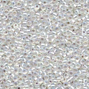 8/0 Crystal Silver Lined AB Miyuki Seed Beads