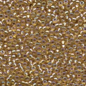 8/0 Gold Silver Lined AB Miyuki Seed Beads