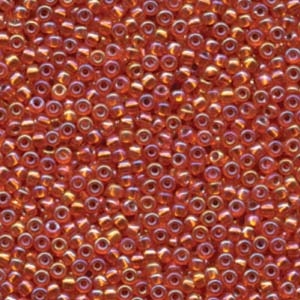 8/0 Orange Silver Lined AB Miyuki Seed Beads