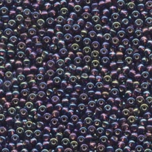 8/0 Dark Smoky Amethyst Silver Lined AB Miyuki Seed Beads