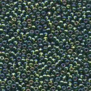 8/0 Olive Silver Lined AB Miyuki Seed Beads