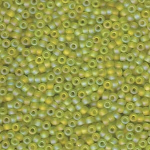 8/0 Chartreuse Matte Transparent AB Miyuki Seed Beads