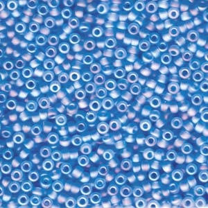 kelliesbeadboutique.com | 8/0 Aqua Matte Transparent AB Miyuki Seed Beads
