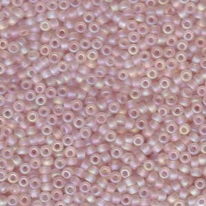 8/0 Light Tea Rose Matte Transparent AB Miyuki Seed Beads