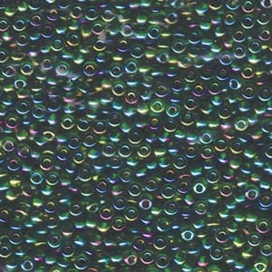 8/0 Green Transparent AB Miyuki Seed Beads