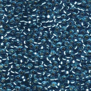 8/0 Aqua Silver Lined Miyuki Seed Beads