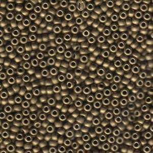 kelliesbeadboutique.com | 8/0 Matte Metallic Dark Bronze Miyuki Seed Beads
