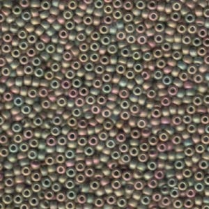 8/0 Khaki Opaque AB Miyuki Seed Beads