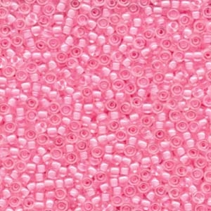 8/0 Pink Lined Crystal Miyuki Seed Beads