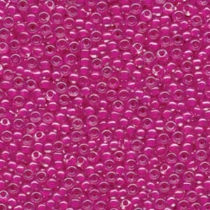 8/0 Fuchsia Lined Crystal Miyuki Seed Beads