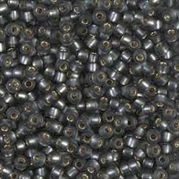 kelliesbeadboutique.com | 8/0 Miyuki Matte Silver Lined Gray Seed Beads