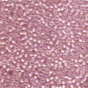 8/0 Pink Lined AB Miyuki Seed Beads