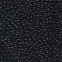 kelliesbeadboutique.com | 8/0  Miyuki Black Matte Transparent Seed Beads