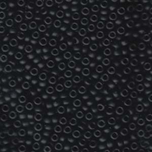 kelliesbeadboutique.com | 8/0  Miyuki Black Matte Transparent Seed Beads