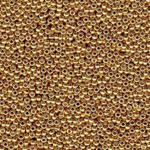 kelliesbeadboutique.com | 8/0 Miyuki Duracoat Galvanized Gold Seed Beads
