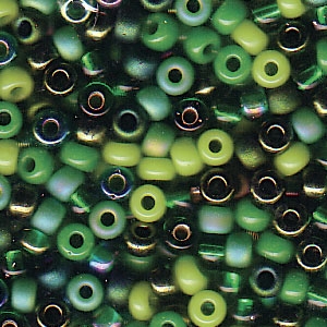 8/0 Mix Evergreen Miyuki Seed Beads