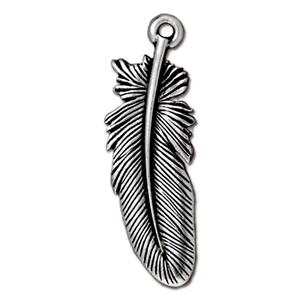 TierraCast Large Feather Charm