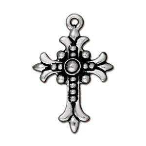 TierraCast Fleur Cross Charm