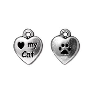 TierraCast Love My Cat Charm