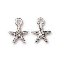 kelliesbeadboutique.com | TierraCast Tiny Sea Star Charm