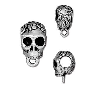 kelliesbeadboutique.com |TierraCast Skull Bail