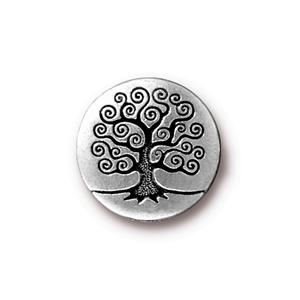 kelliesbeadboutique.com | TierraCast Tree of Life Button