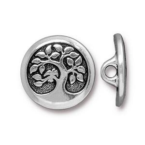 kelliesbeadboutique.com | TierraCast Bird in a Tree Button