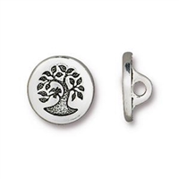 kelliesbeadboutique.com | TierraCast Small Bird in a Tree Button