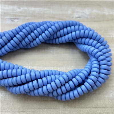 kelliesbeadboutique.com | 6x3mm Denim Blue Polymer Clay Strands