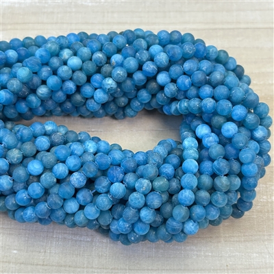 kelliesbeadboutique.com | 6mm Matte Apatite - Half Strands