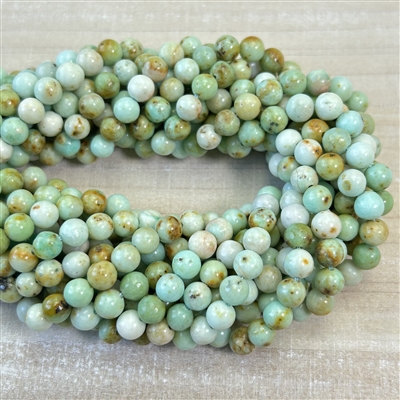 kelliesbeadboutique.com | 6mm Mongolian Turquoise - Half Strands