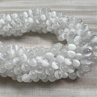 kelliesbeadboutique.com | 8mm AA Grade Selenite - Half Strands